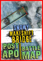Post Apoc Frozen Bridge Battlemap ☣️ winter encounter vtt map