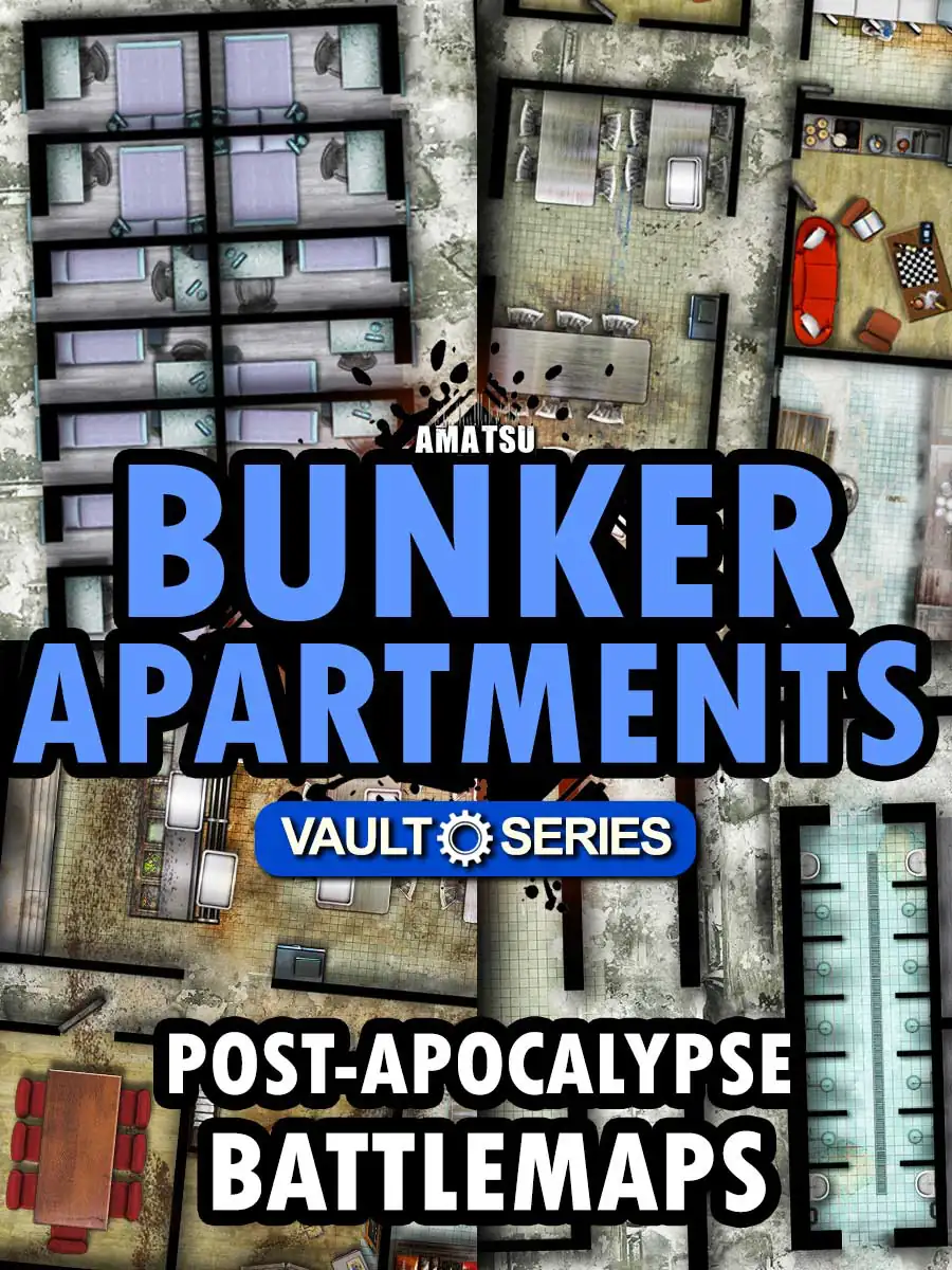 Bunker apartments Battlemap ☣️ Colony Settlement shelter rpg map 