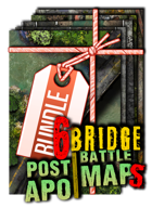 Broken Bridge Battle Grid Map ☣️ and gridless | 6 post apo VTT maps