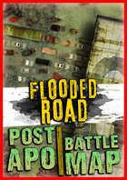 Post apo Flooded Battlemap Highway ☣️ roll20 tabletop rpg map
