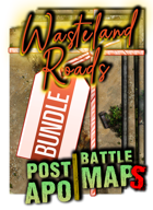 Post apocalyptic Wasteland Road battle maps ☢️ desert Masterscreen map pack