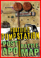 Post-apo Pump Station Battlemap ☢️ defended battle map desert
