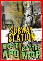 Subway Station Battle map ☣️ abandoned metro train wreck battlemap