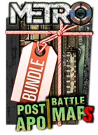 Metro VTT Battlemaps ☢️ destroyed modern subway [27 maps]