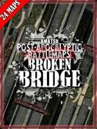 Post-apocalyptic Broken Bridge Maps ☢️ Dead end Fallout 2D20 battlemap
