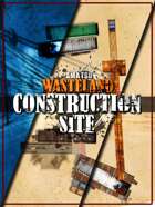 Post-apocalyptic Wasteland Construction site battle map ☢️ abandoned desert outpost crane