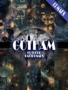Gotham City Battlemaps ⚫ 13 outdoor modern city by night battle maps