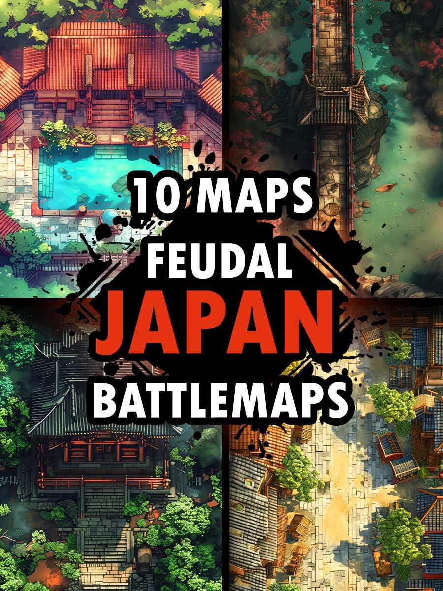 10 Feudal Japan battle maps | Asian DnD setting for fantasy RPG - Amatsu |  PACKS & BUNDLES BATTLEMAPS | DriveThruRPG