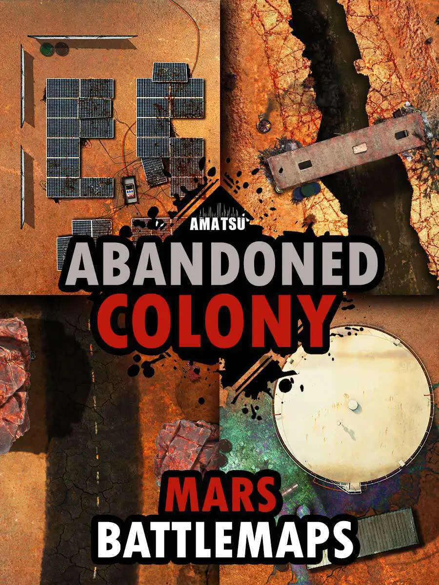 Sci-Fi Mars RPG Battle Map ☣️ Abandoned Colony on apocalyptic red ...