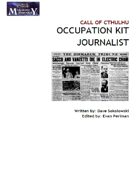 Call of Cthulhu Occupation Kit: Journalist