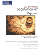 Call of Cthulhu Occupation Kit: Explorer