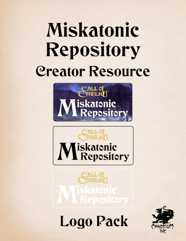 Miskatonic Repository Logo Pack