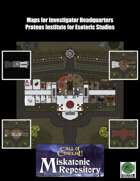 Maps for Investigator headquarters - Proteus institute for Esoteric Studies - For Call of Cthulhu 7th Edition - Miskatonic Repository