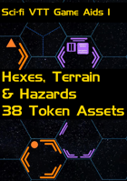 Sci-fi VTT Game Aids 1 – Hex, Terrain and Hazard Markers