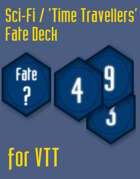 Sci-fi 'Time Travellers' Fate Deck for Virtual Tabletops (VTT)