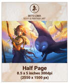 Half Page - Blind Archer - RPG Stock Art