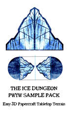 The Ice Dungeon: PWYW Easy 3D Papercraft Tabletop Terrain
