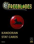 Freeblades Kandoran Model Stat Cards