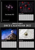2022 Dice Calendar (Printable PDF)