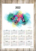 2022 Yearly Dice Calendar (Print-friendly PDF)