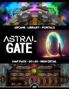 Astral Gate - Arcane Study Portals Gothic Library