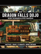 Dragon Falls Dojo - 8 Variants - Eastern Feudal Japan Ninja Samurai Battlemap (Roll20)