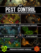 EZD6 - Pest Control - Woodland Town Village, Spider Hive, Ancient Ruins, and Quarry Mines (Foundry VTT)