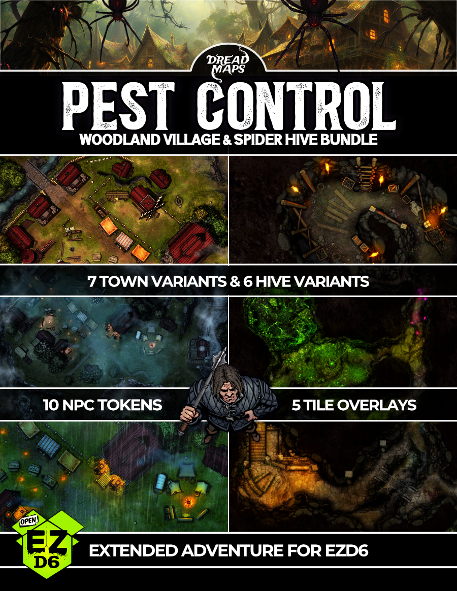 EZD6 - Pest Control - Extended Adventure - Woodland Town Village, Spider Hive, Ancient Ruins, and Qu...