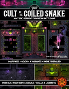Cult of the Coiled Snake - Serpent Aztec Ritual Dungeon with BBEG Boss Room (Foundry VTT)