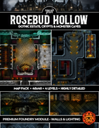 Rosebud Hollow - Gothic Victorian Opulent Manor Mansion Estate Crypts and Dungeon - 4 Levels (Foundry VTT)