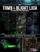 Tomb of the Blight Lich - A Spooky Grim Dark Dungeon filled with Swamp Rot Decay and Blight Bog (Roll20)