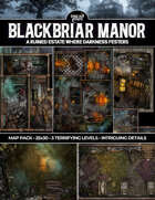 Blackbriar Manor - A 3-Level Haunted Abandoned Victorian Cottage Estate with Prison Dungeon and Arcane Magic Battlemap