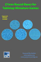 27mm Round Bases for Tabletop Miniature Games - pack 2