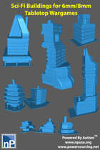 City Buildings for 6mm-8mm Sci-Fi Wargames