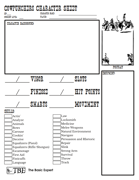 Cowpunchers Fillable Character Sheet