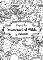 The Dawncracked Wilds: a hand-drawn, 1000-hex fantasy world map