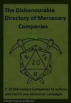 The Dishonourable Directory of Mercenary Companies