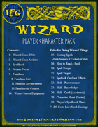 LFG: Wizard Player Character Pack - Logical Fantasy Gaming