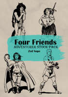 Four Friends RPG Stock Art