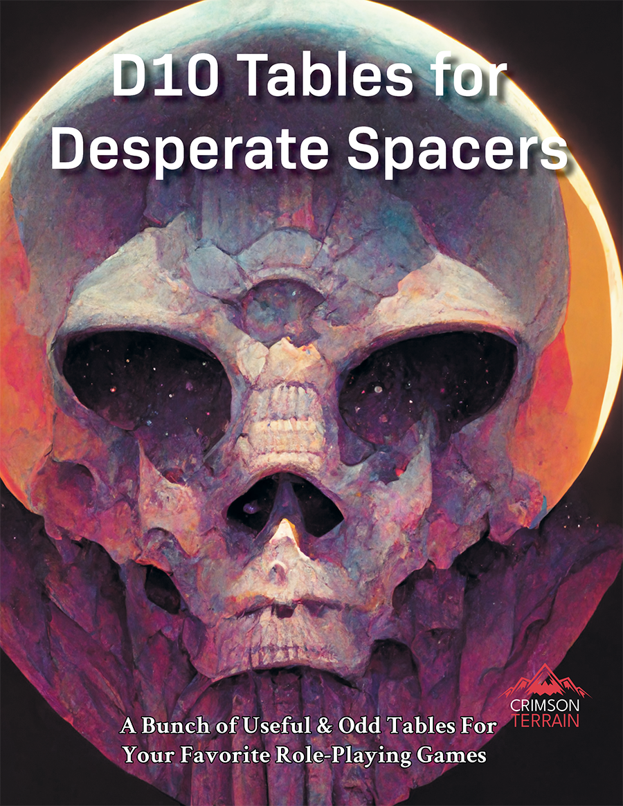 D10 Tables for Desperate Spacers - Crimson Terrain | Resources ...