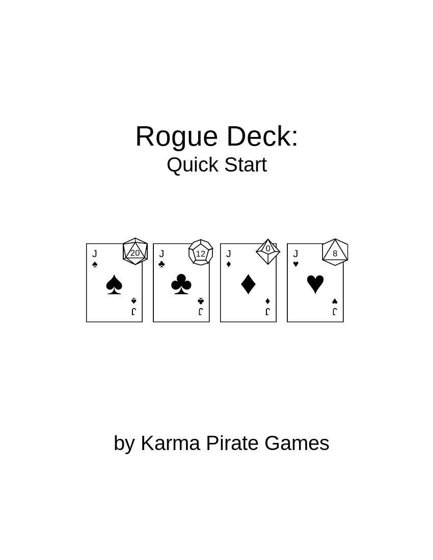 Rogue Deck: Quick Start - Karma Pirate Games | Rogue Deck | DriveThruRPG