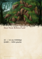 Half page - Kobold Lair - RPG Stock Art