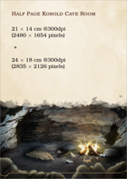 Half page - Kobold Cave Room - RPG Stock Art