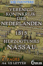 Verenigd Koninkrijk der Nederlanden Leger & Herzogtum Nassau 1815 Dutch-Belgian and Nassau armies ("6mm")