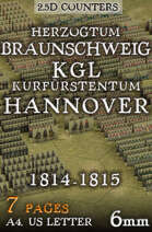 Herzogtum Braunschweig, KGL, Kurfurstentum Hannover 1814-1815 Braunschweig, KGL, Hannover armies ("6mm")