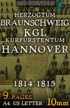 Herzogtum Braunschweig, KGL, Kurfurstentum Hannover 1814-1815 Braunschweig, KGL, Hannover armies ("10mm")