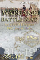 The Battlemat "Snow" (cc0416) 13x9 Hex57mm