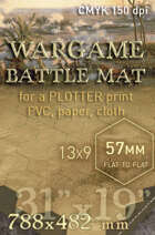 The Battlemat "Desert" (cc0616) 13x9 Hex57mm