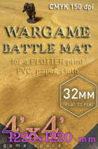The Battlemat "Sahara" (bm063) 4'x4' Hex32mm