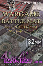 The Battlemat "Cracked zone" (bd0126) 4'x4' Hex32mm